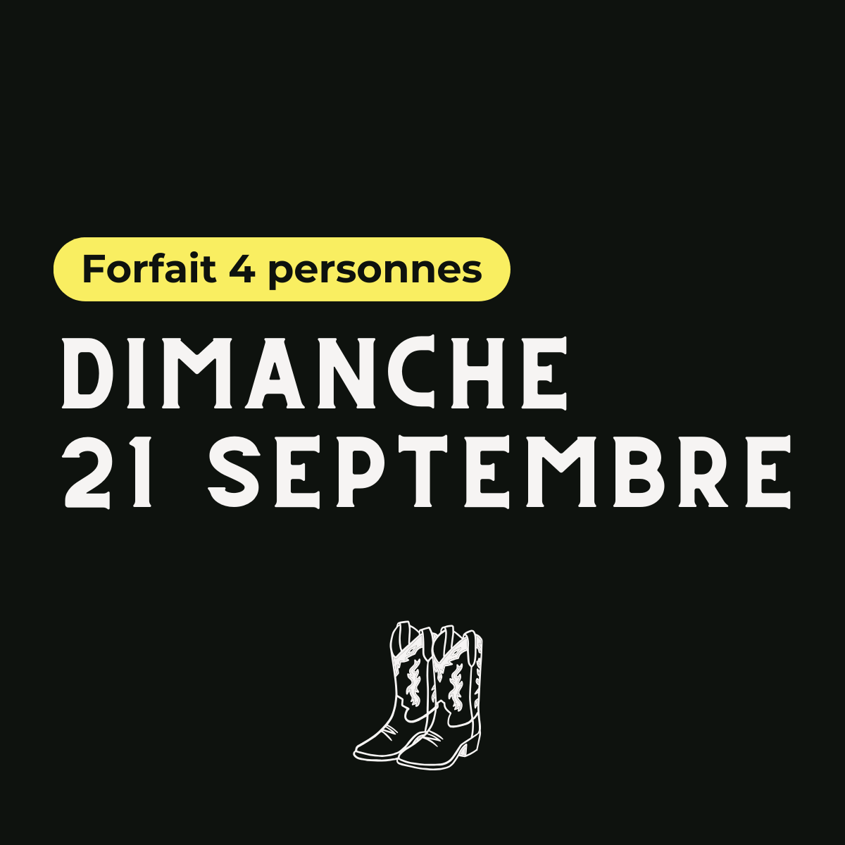 Dimanche 21 Septembre - Forfait Amène ton troupeau