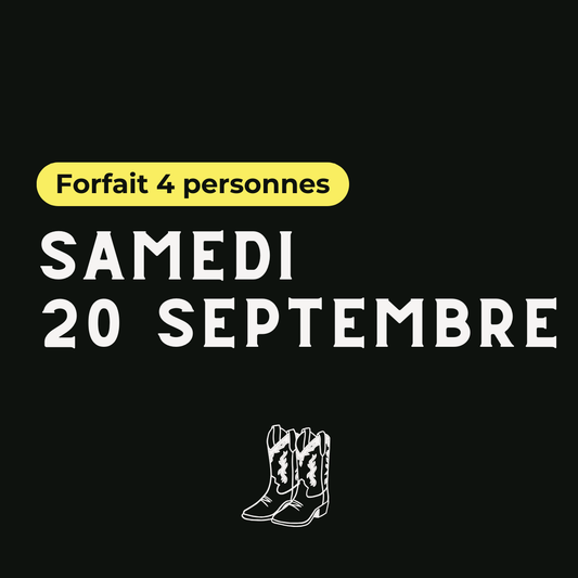 Samedi 20 septembre - Forfait Amène ton troupeau
